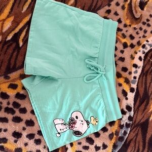 Teal Snoopy Lounge Shorts - NEVER WORN